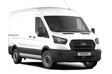 Van Hire Evesham - White Ford Transit Medium Wheel Base - Van hire Evesham